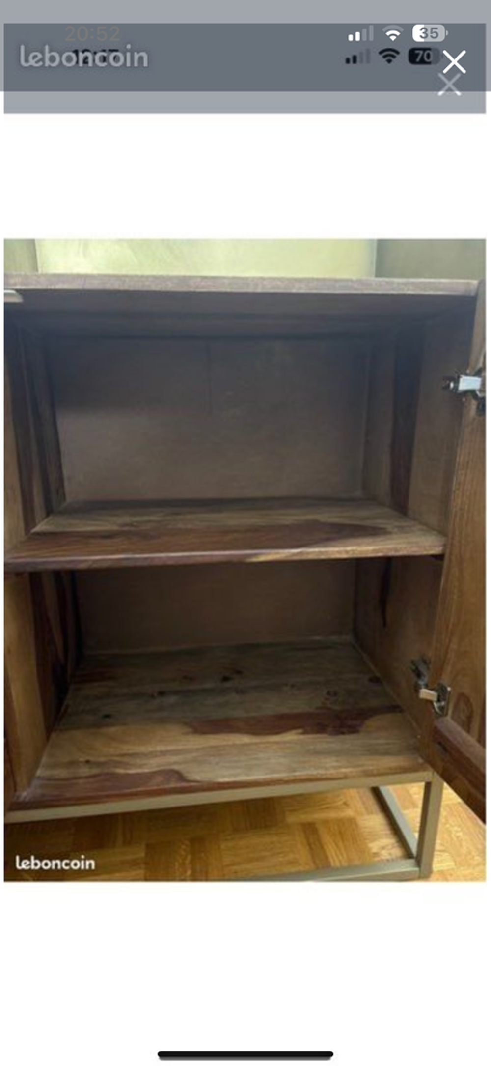 Buffet haut en bois de rose massif ou bois palissandre Meubles