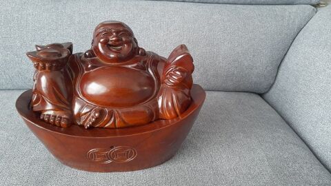 GRAND BOUDDHA OUVRANT en BOIS LAQUE 34 Éragny (95)