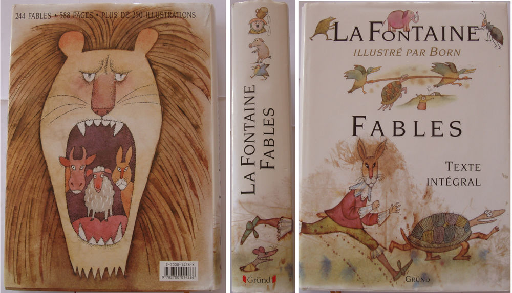 La Fontaine (Les Fables) illustr&eacute; par A.Born, Ed&nbsp;.Gr&uuml;nd Livres et BD
