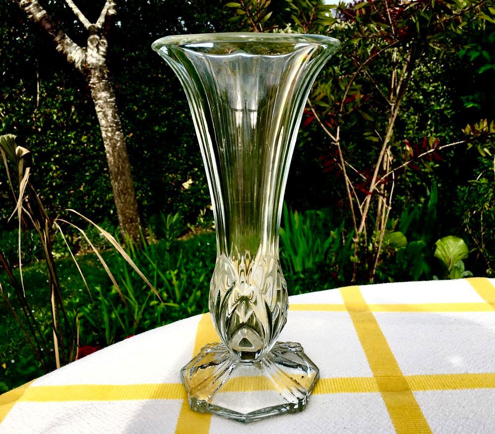 Vase Tulipe vintage ; Vase &agrave; col ouvert ; &Eacute;tat comme neuf Décoration