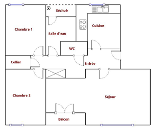  Appartement � vendre 3 pi�ces 66 m�