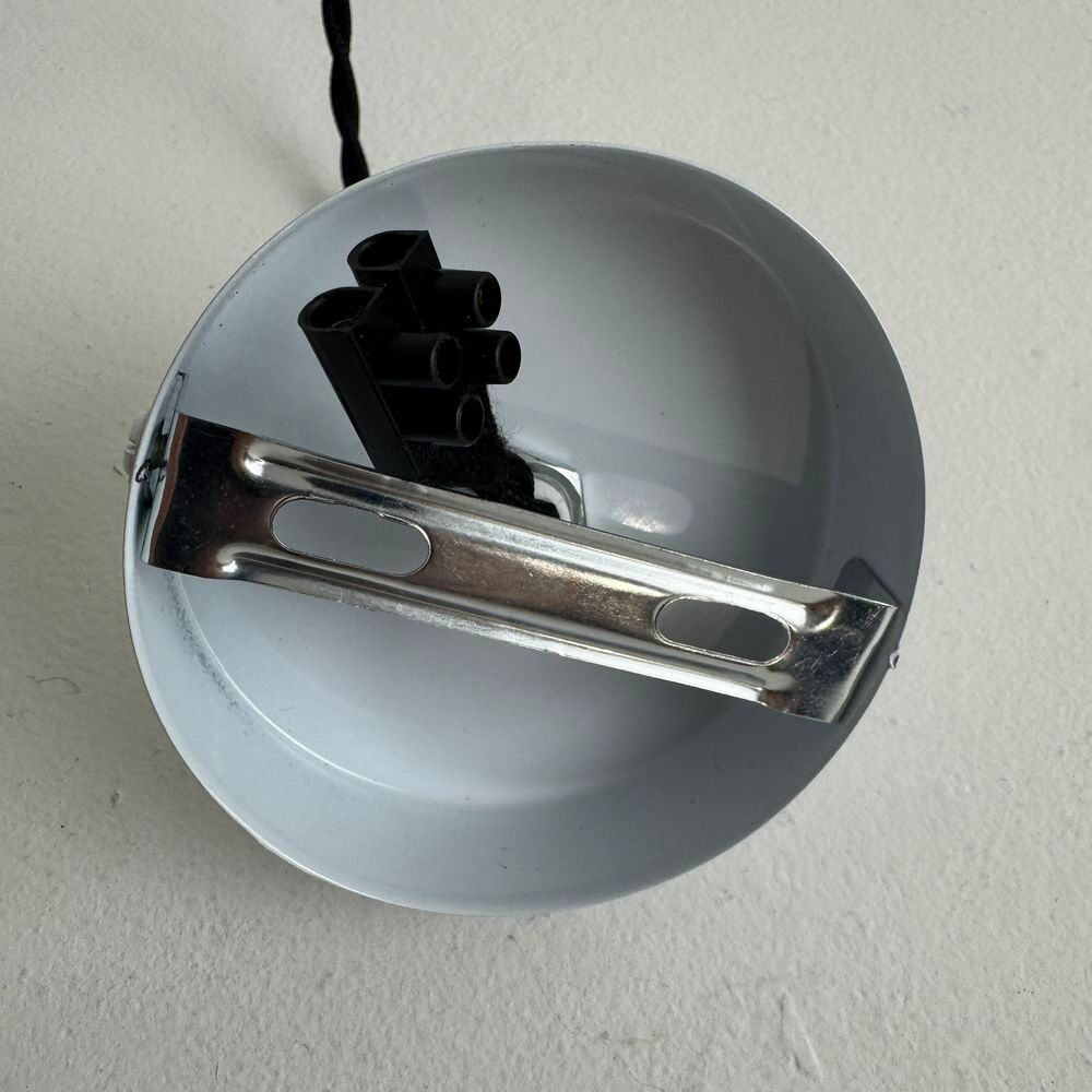 ANCIENNE GRANDE SUSPENSION OVO&Iuml;DE 1970 EN OPALINE VINTAGE Décoration