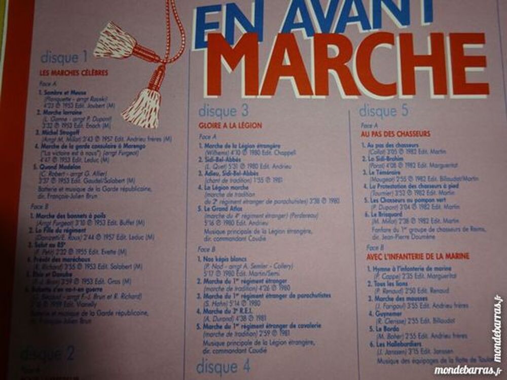 Coffret 8 vinyles EN AVANT MARCHE (militaire) CD et vinyles