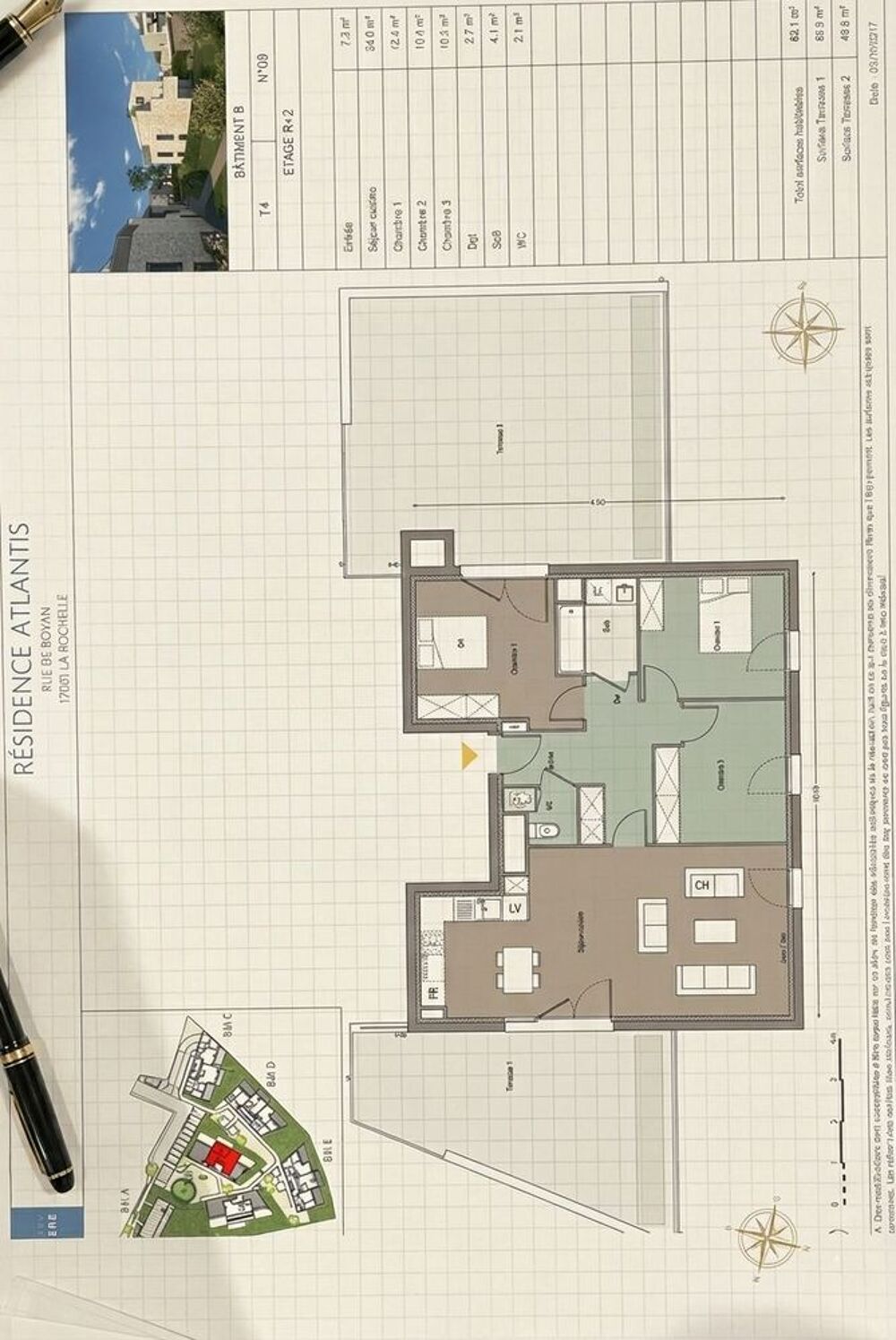 Vente Appartement Laleu Appartement 3 chambres avec terrasses La pallice