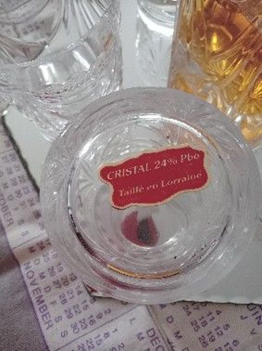 SERVICE A WISKY.. CRISTAL DE PLOMB 
ARTISANAL Décoration
