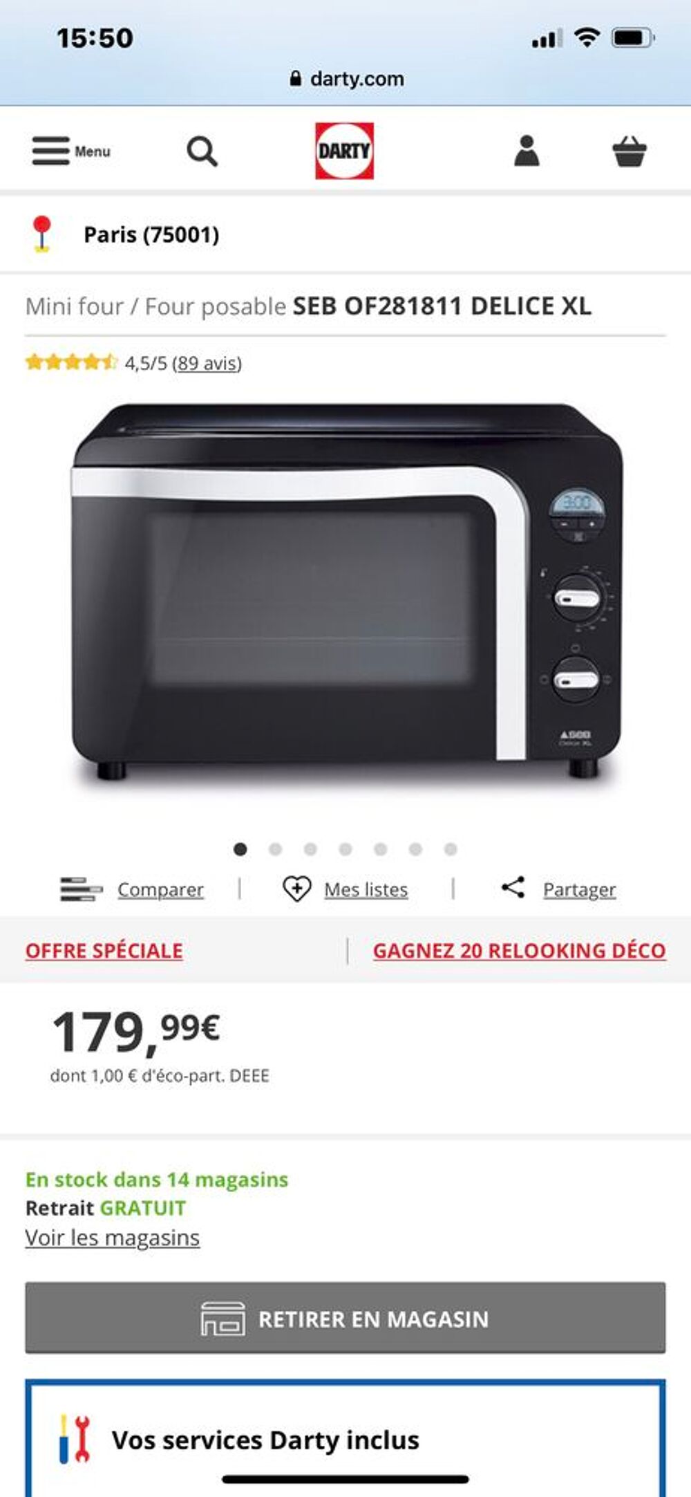 mini four Seb xl neuf Electroménager
