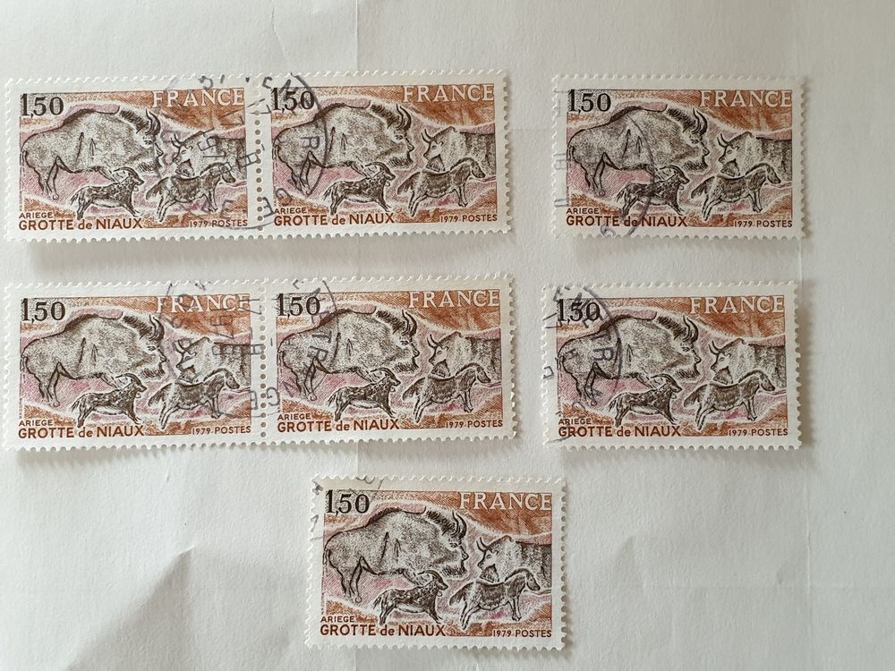 Timbre france Grotte de Niaux 1979- lot 0.77 euro 
