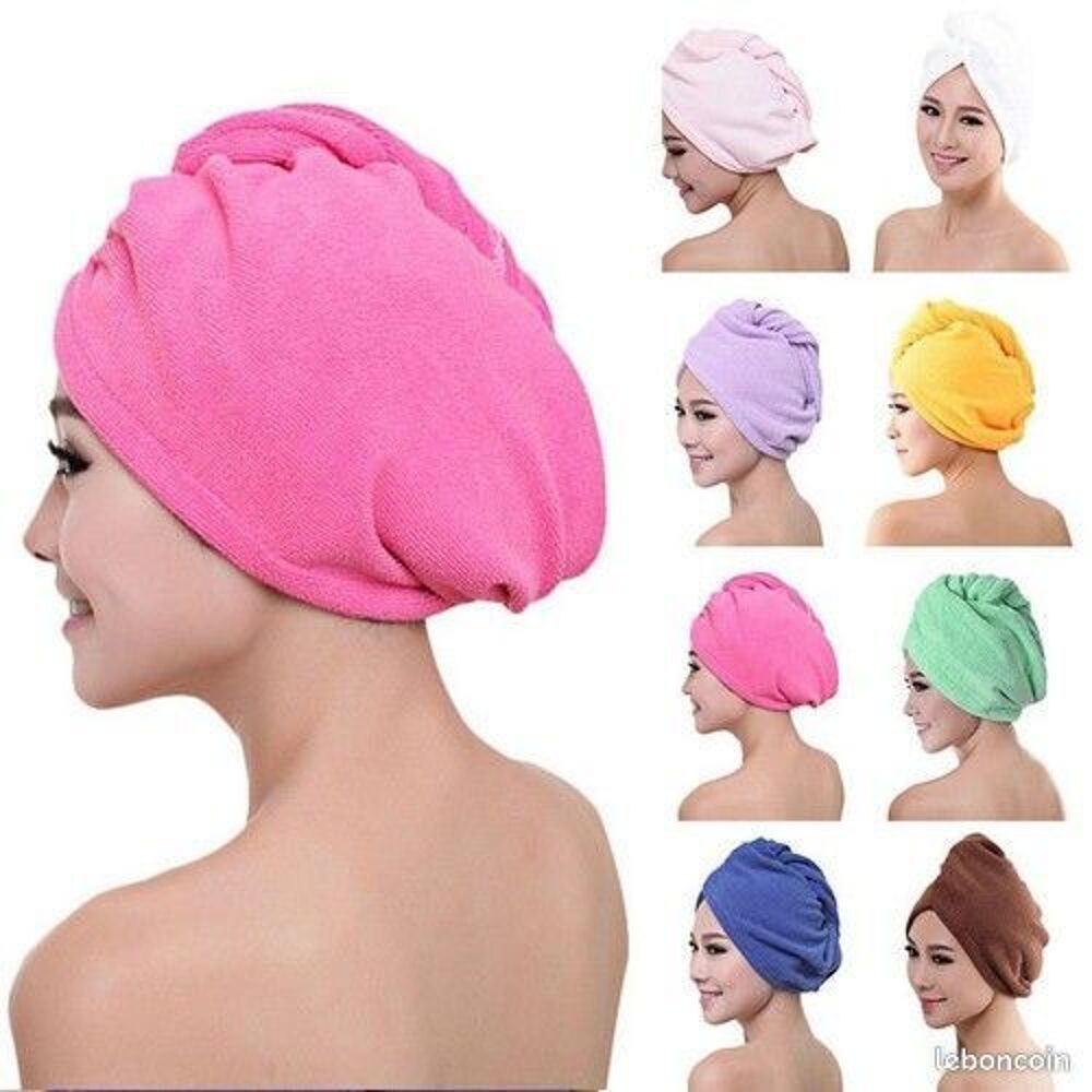 Bonnet de bain en microfibre pour s&eacute;cher les cheveux Vêtements