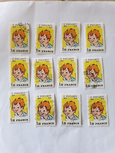 Timbre france poulbot (1979) oblitrs - lot 1.20 euro  0 Marseille 9 (13)