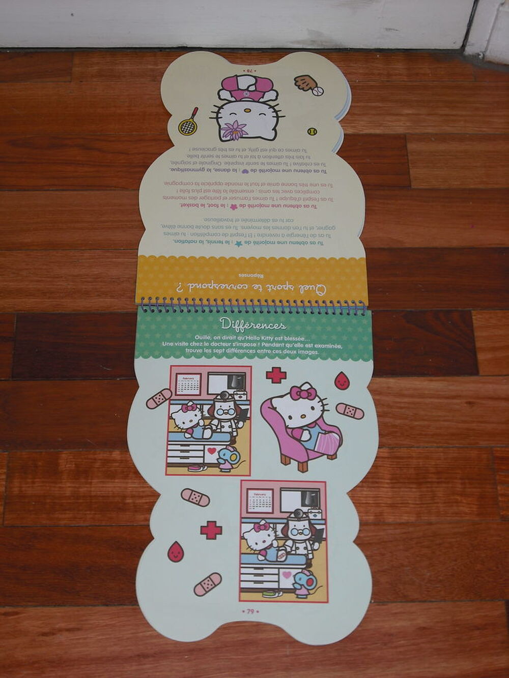 Grand cahier d'activit&eacute;s Hello Kitty &agrave; spirale (35cm/26cm) Jeux / jouets