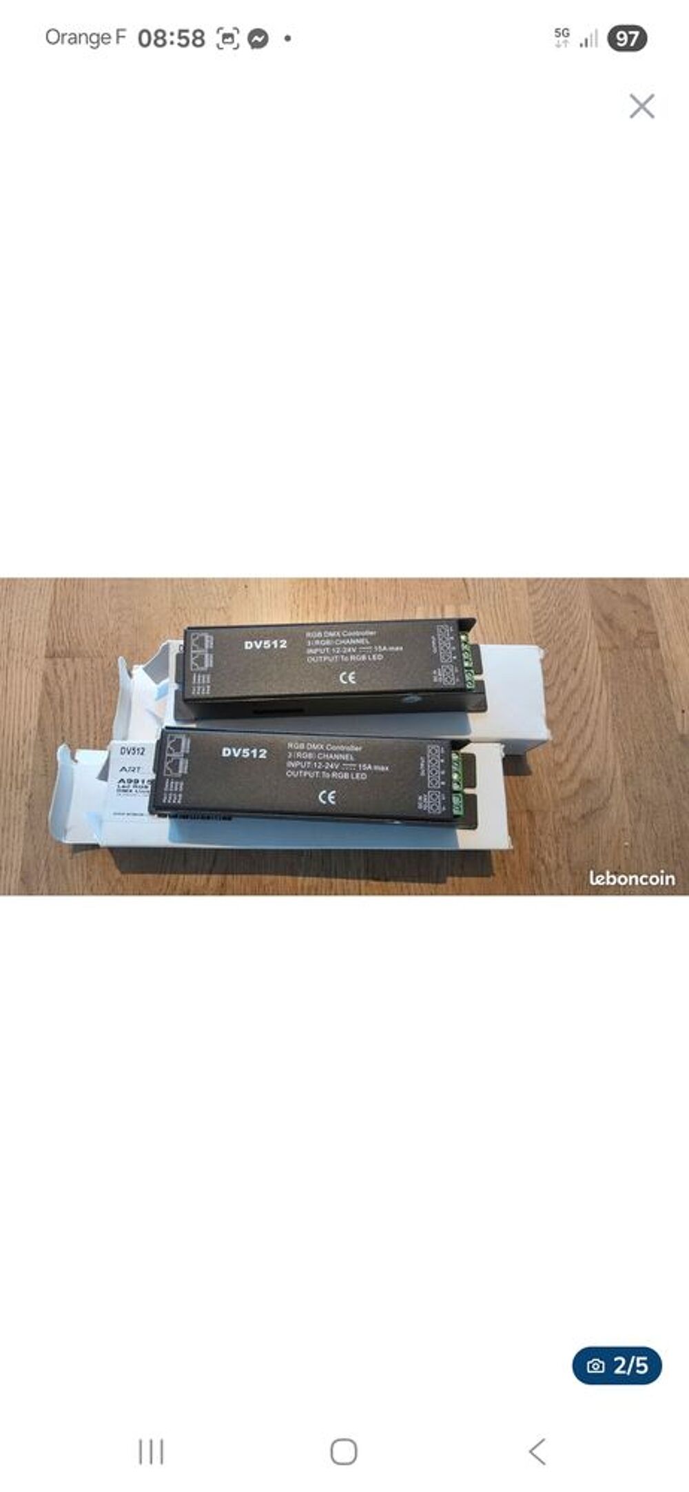 Lot alimentaire Led Mean well 24v +contr&ocirc;leurs DMX+ruban Led Bricolage