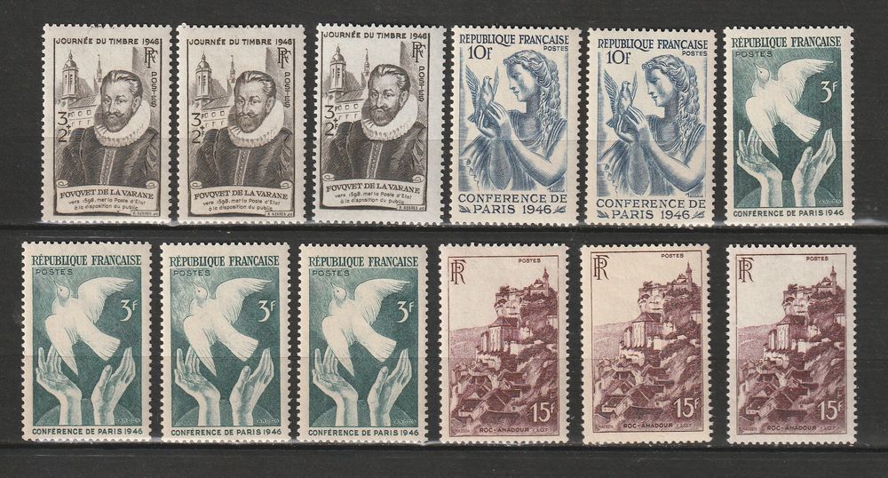 TIMBRES NEUFS** ANNEES 1941-46
