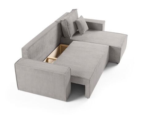 canap� d'angle convertible coffre, 3-4 places, en velours c�tel� Cagnes-sur-Mer (06)