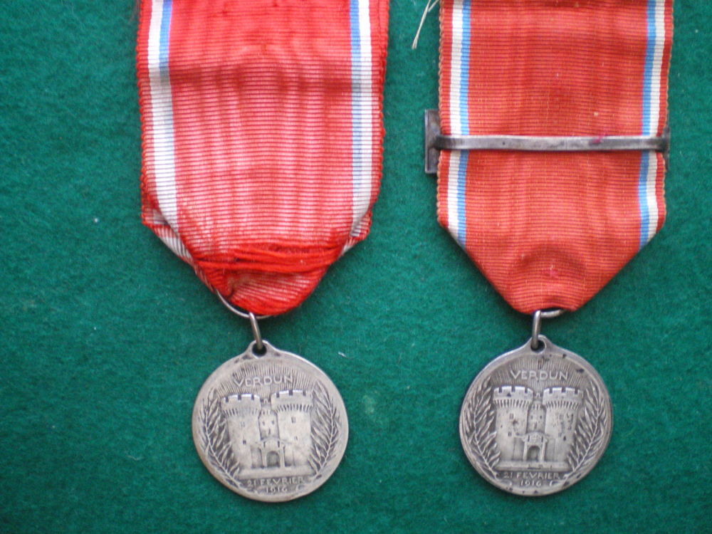 M&eacute;dailles de VERDUN mod&egrave;le Vernier. 