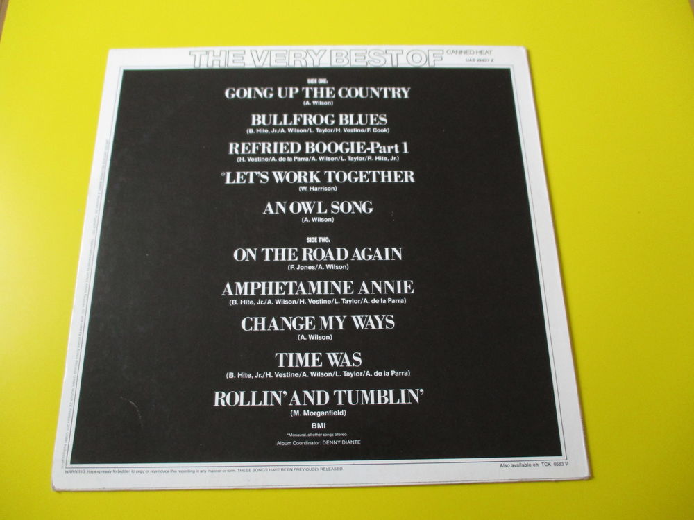 CANNED HEAT 33 TOURS ROCK EX CD et vinyles
