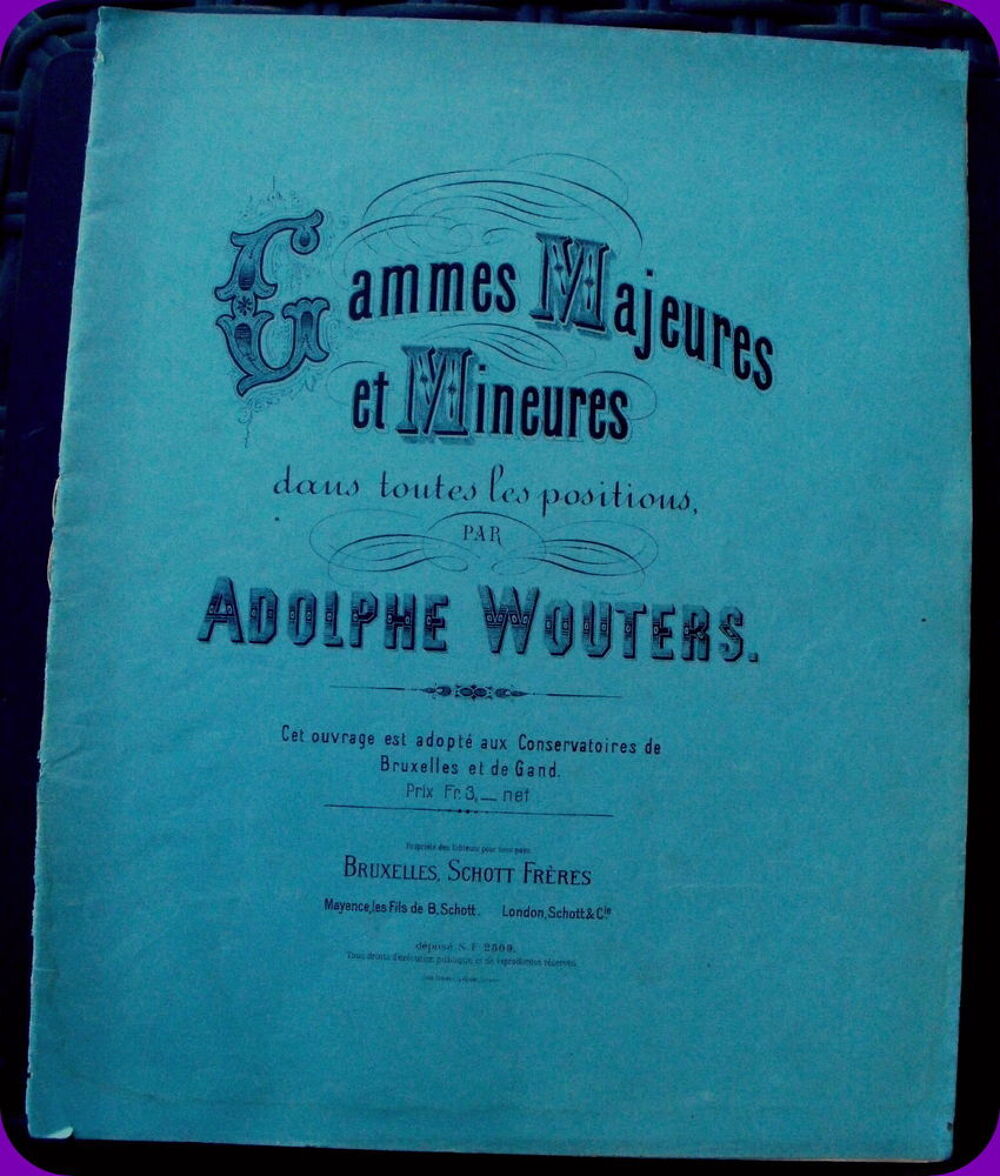 Gammes majeures et mineures par Adolphe WOUTERS Instruments de musique