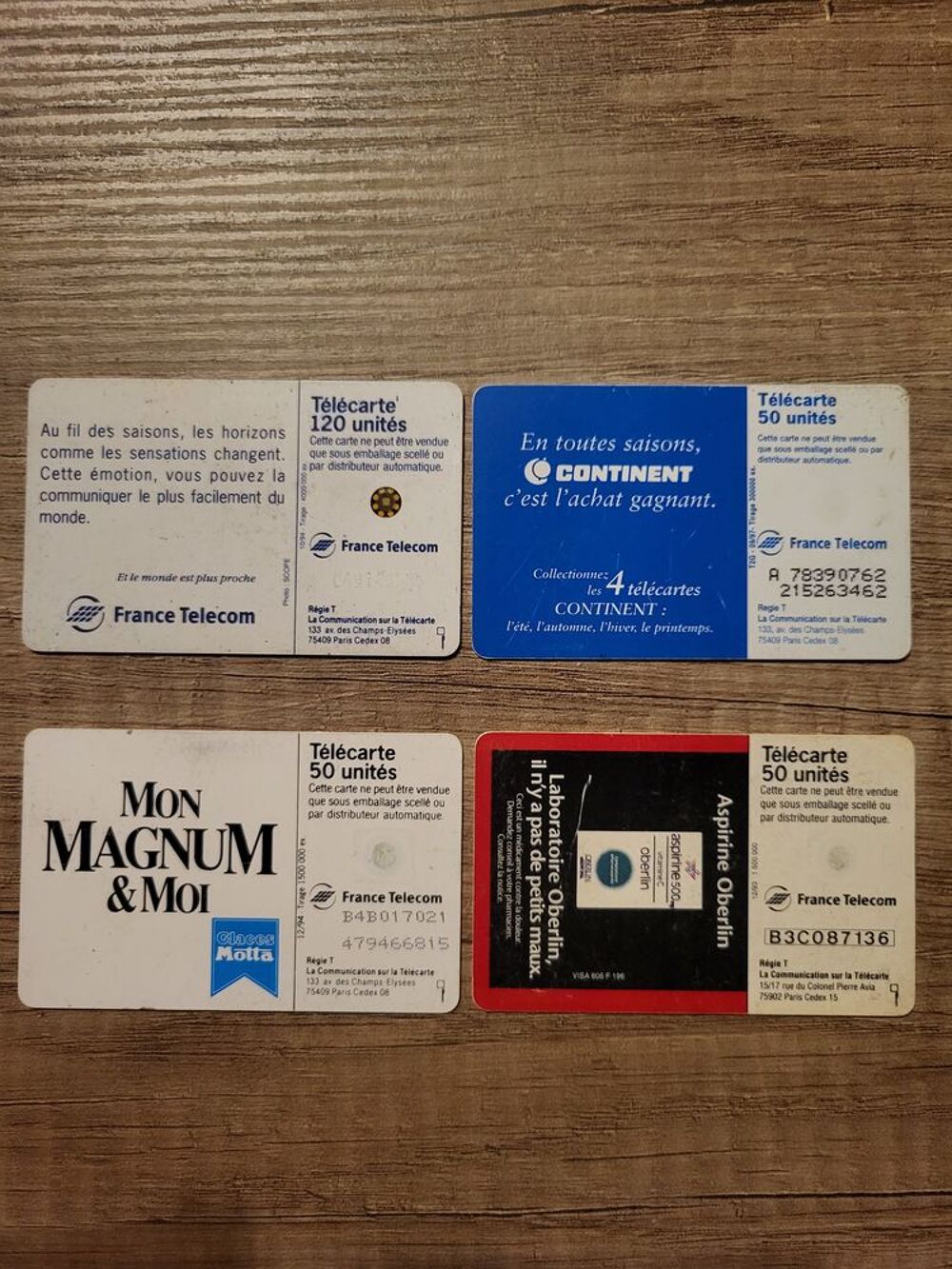 Lot d'anciennes cartes t&eacute;l&eacute;phoniques 