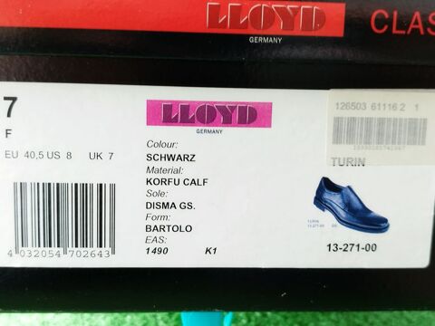 CHAUSSURES LLOYD CUIR NOIR 45 Saint-Louis (97)