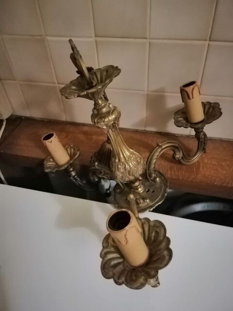 LUSTRE   EN  BRONZE  3  BRANCHES 50 Toulouse (31)