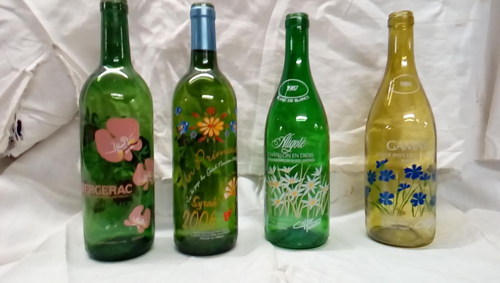 Bouteilles s&eacute;rigraphies Dcoration