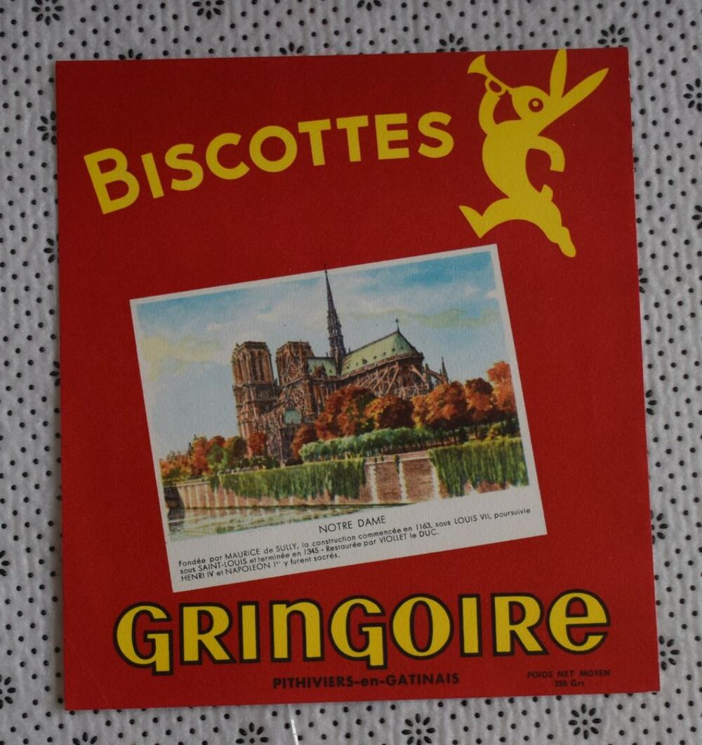 Buvard Biscottes Gringoire ? ancien ? Notre Dame 