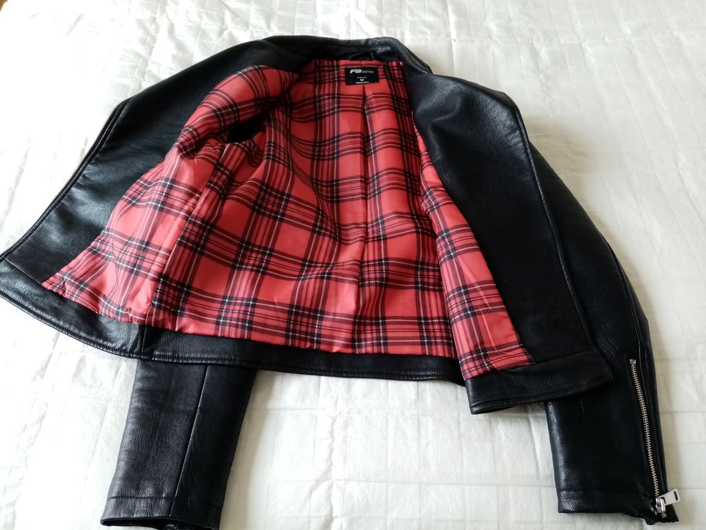 Veste noir interieur clearance ecossais