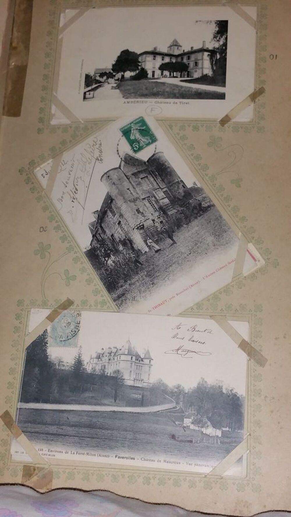 Cartes postales anciennes de 1900 th&egrave;mes ch&acirc;teaux 