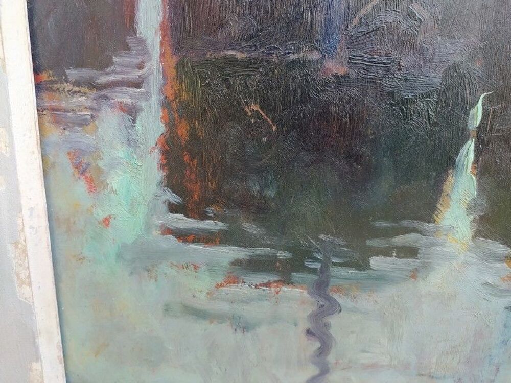 Tableau Marine Bateaux Port Industriel Fauvisme 
