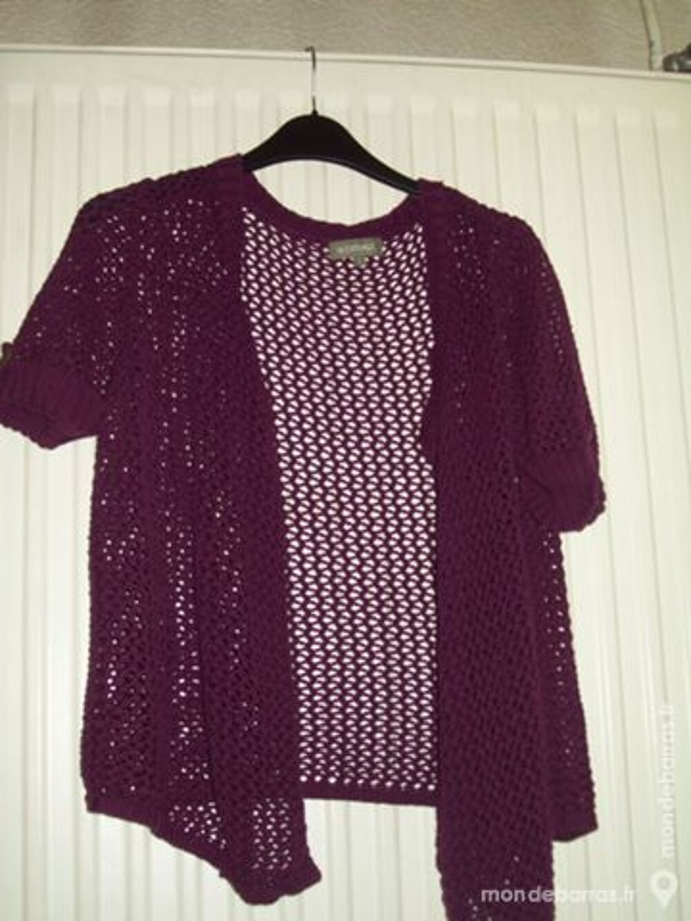 Gilet manches courtes prune NEUF Vêtements
