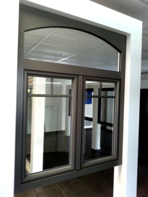 FENETRE PVC 2 VANTAUX ANTHRACITE blanc imposte NEUF 250 Saint-Ptan (22)