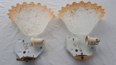 2 Appliques murales en verre 16 Montigny-Lencoup (77)