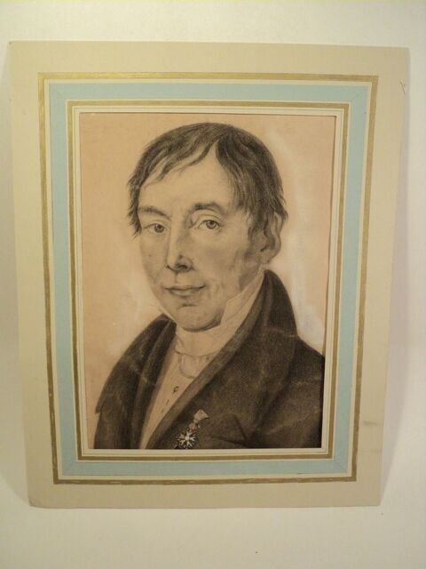 Dessin Portrait Homme M�daille L�gion d'Honneur 1er Empire 70 Loches (37)