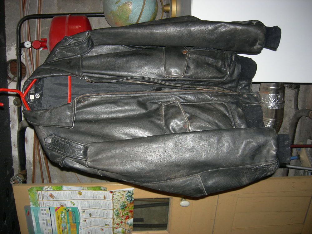 blouson cuir noir homme Vêtements