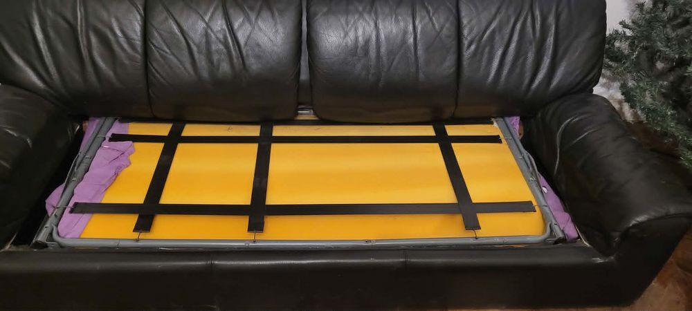 CANAPE CONVERTIBLE EN CUIR 3 PLACES Meubles