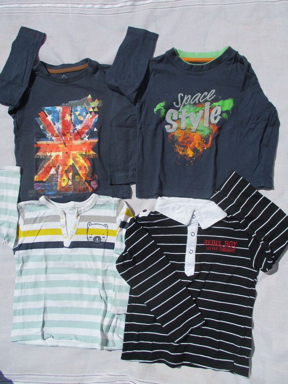 Lot de 4 Tee-shirts Manches Longues pour P'tit Gar&ccedil;on 2/3Ans Vêtements enfants