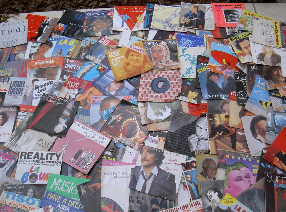 242 disques 45T des ann&eacute;es 1970 1980 CD et vinyles