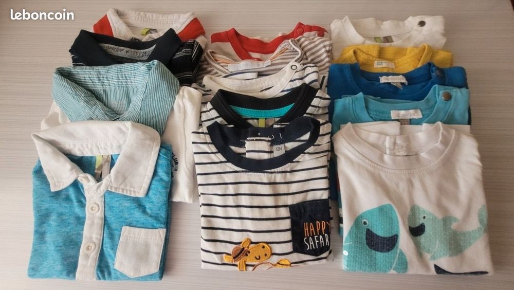 Lot v&ecirc;tements b&eacute;b&eacute; Gar&ccedil;on ETE ( 12 mois ) Puériculture