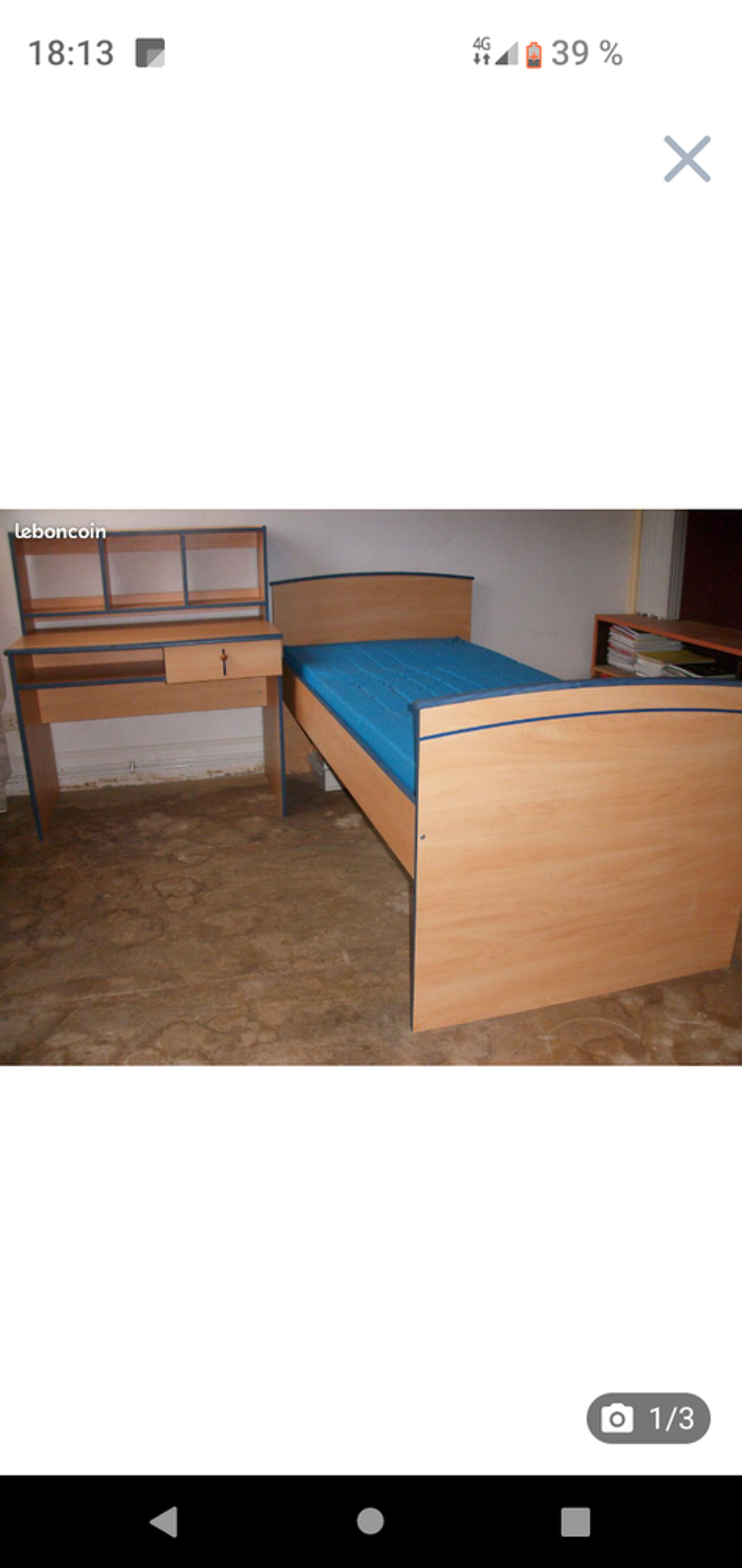 Lit avec bureau assorti Meubles