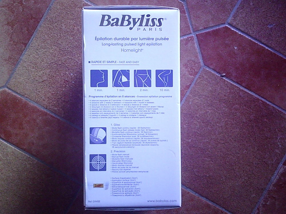 Epilateur laser durable Babyliss Homelight puls&eacute;e Electromnager