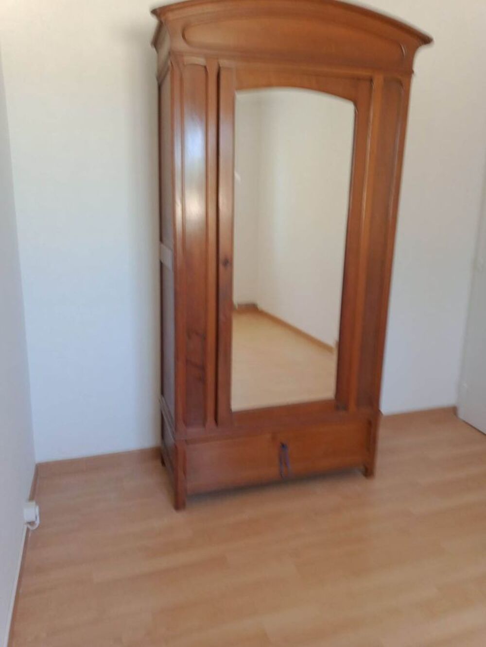 Armoire Louis Philippe 1 porte 1 tiroir miroir biseaut&eacute; Meubles