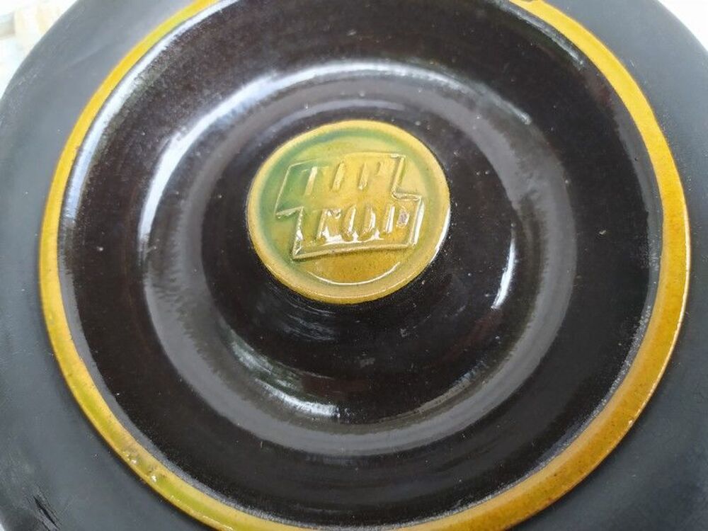 Ancien Cendrier Publicitaire Pneu Rustines TIP TOP C&eacute;ramique 