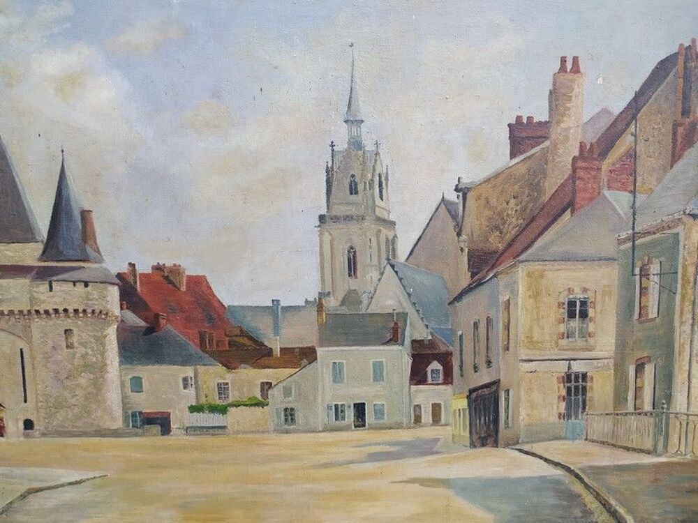 Tableau La Fert&eacute; Bernard Sarthe Sign&eacute; 
Dcoration