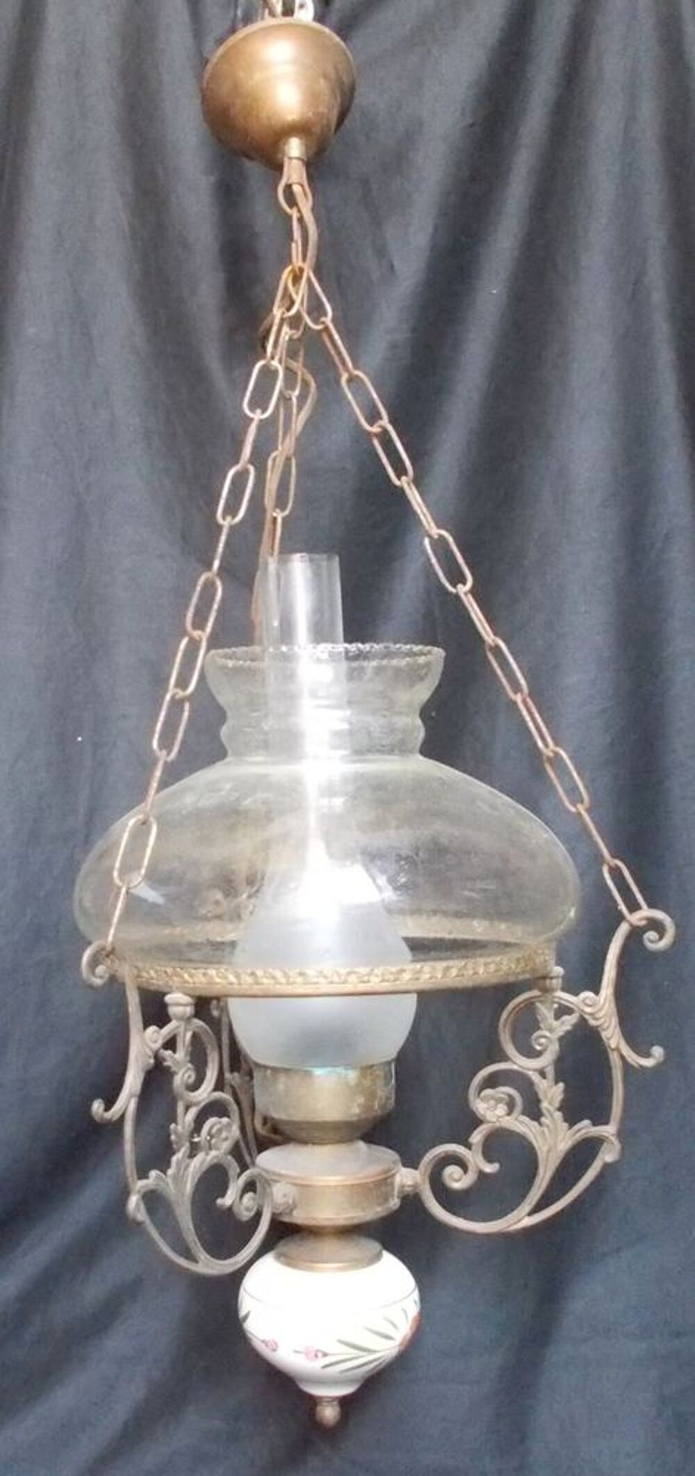 Lustre "lampe &agrave; p&eacute;trole" Décoration