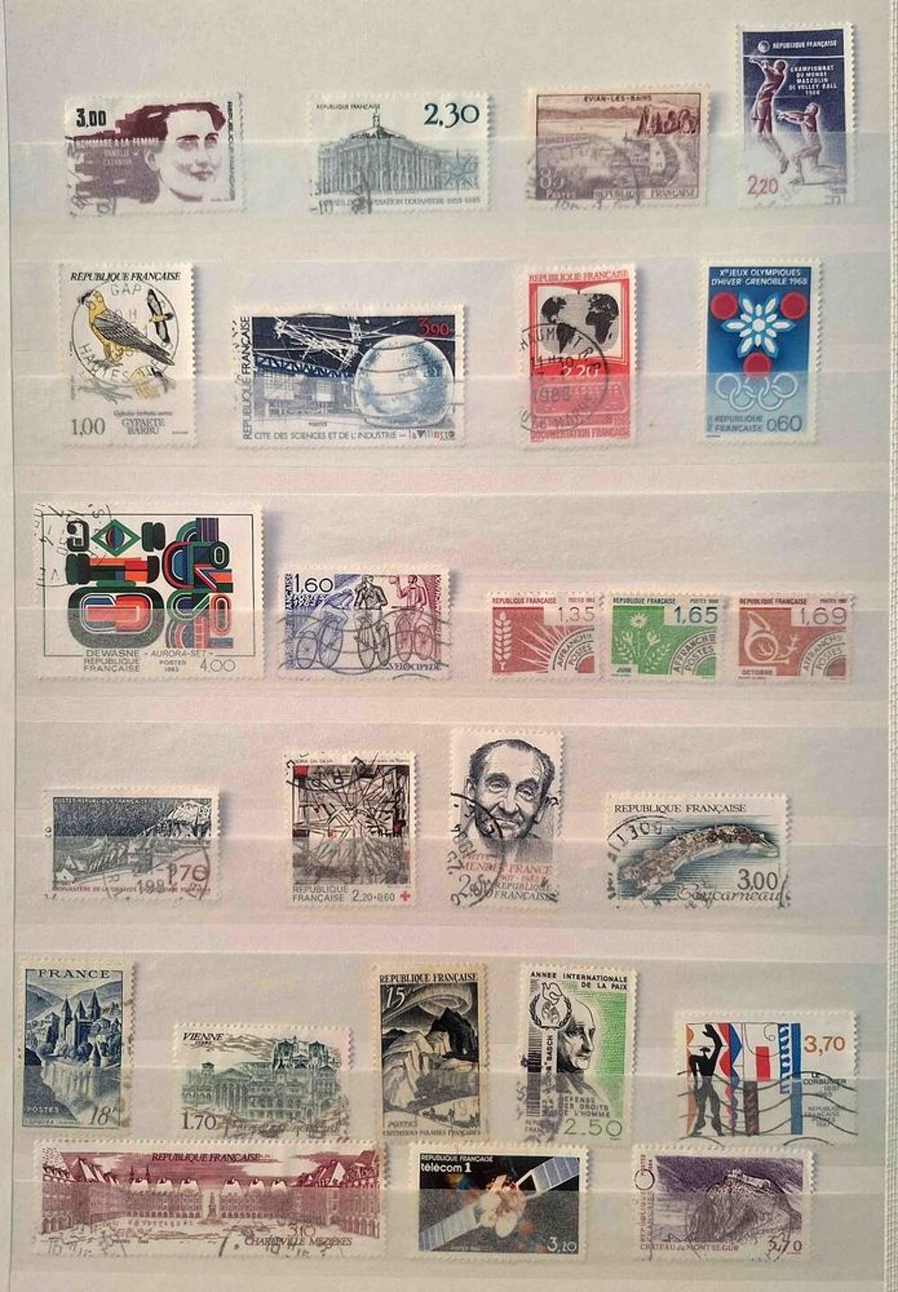 S&eacute;rie de timbres de collection de France B 