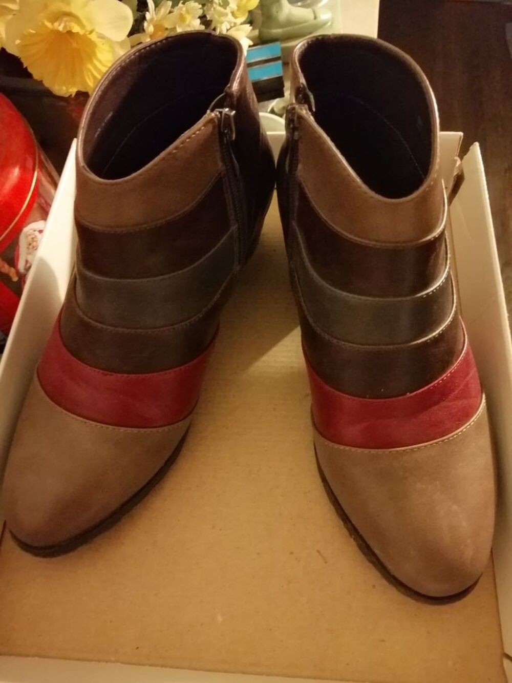 Boots bottines multicolores Chaussures