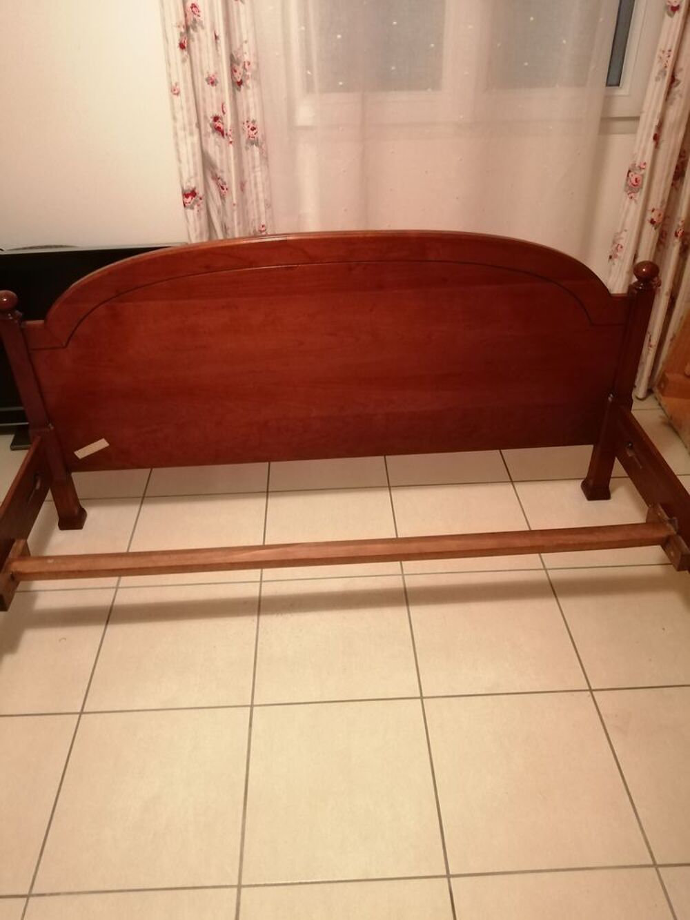 Av cadre de lit merisier massif 140x190 Meubles