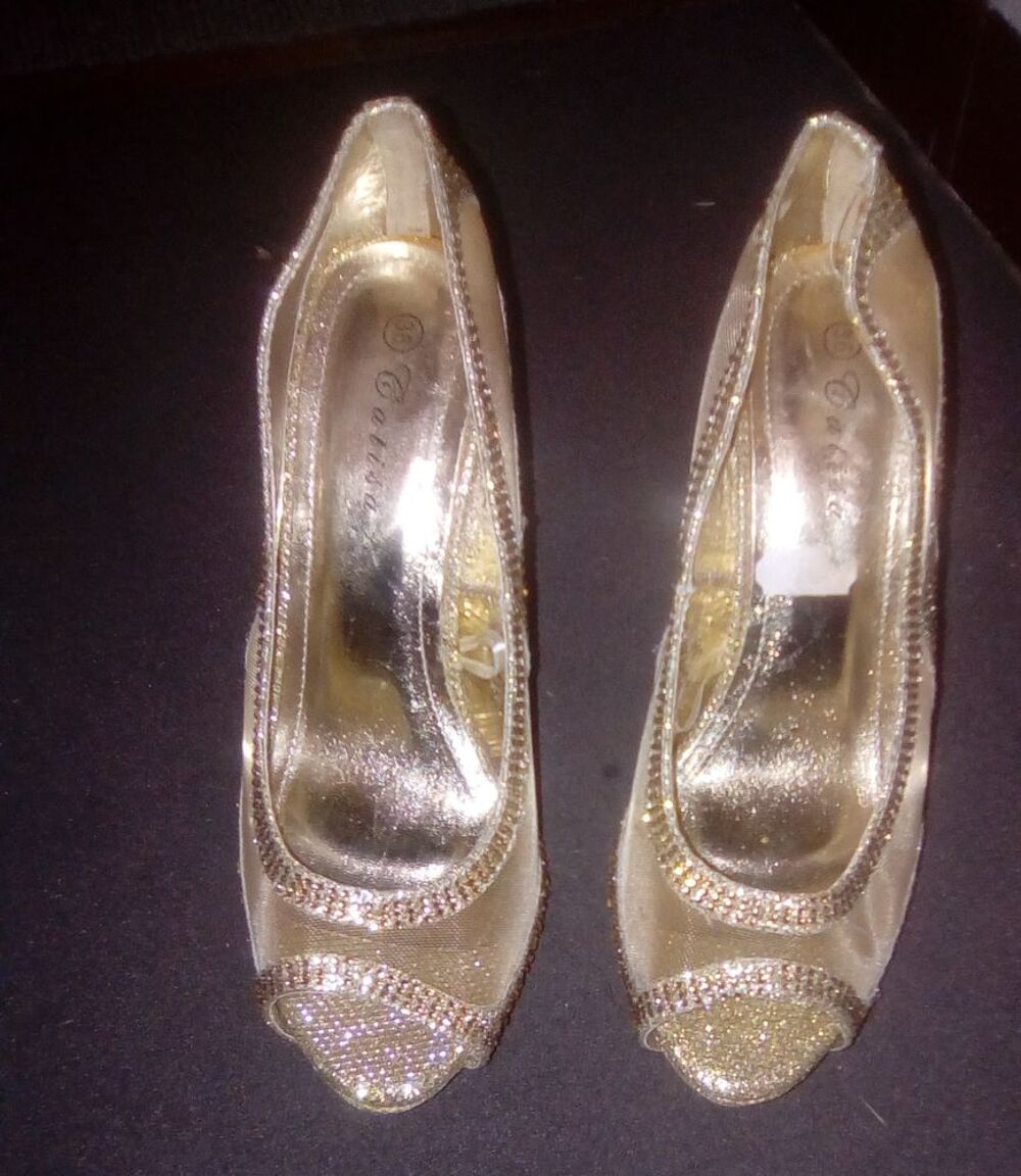 escarpins paillettes jaune - taille 36 Chaussures