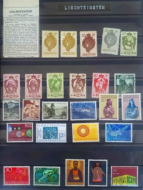 Série de timbres de collection du Liechtenstein 40 Gap (05)