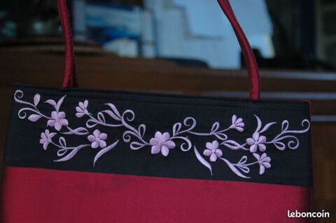 Sac a mains en tissu brodé 4 Genêts (50)