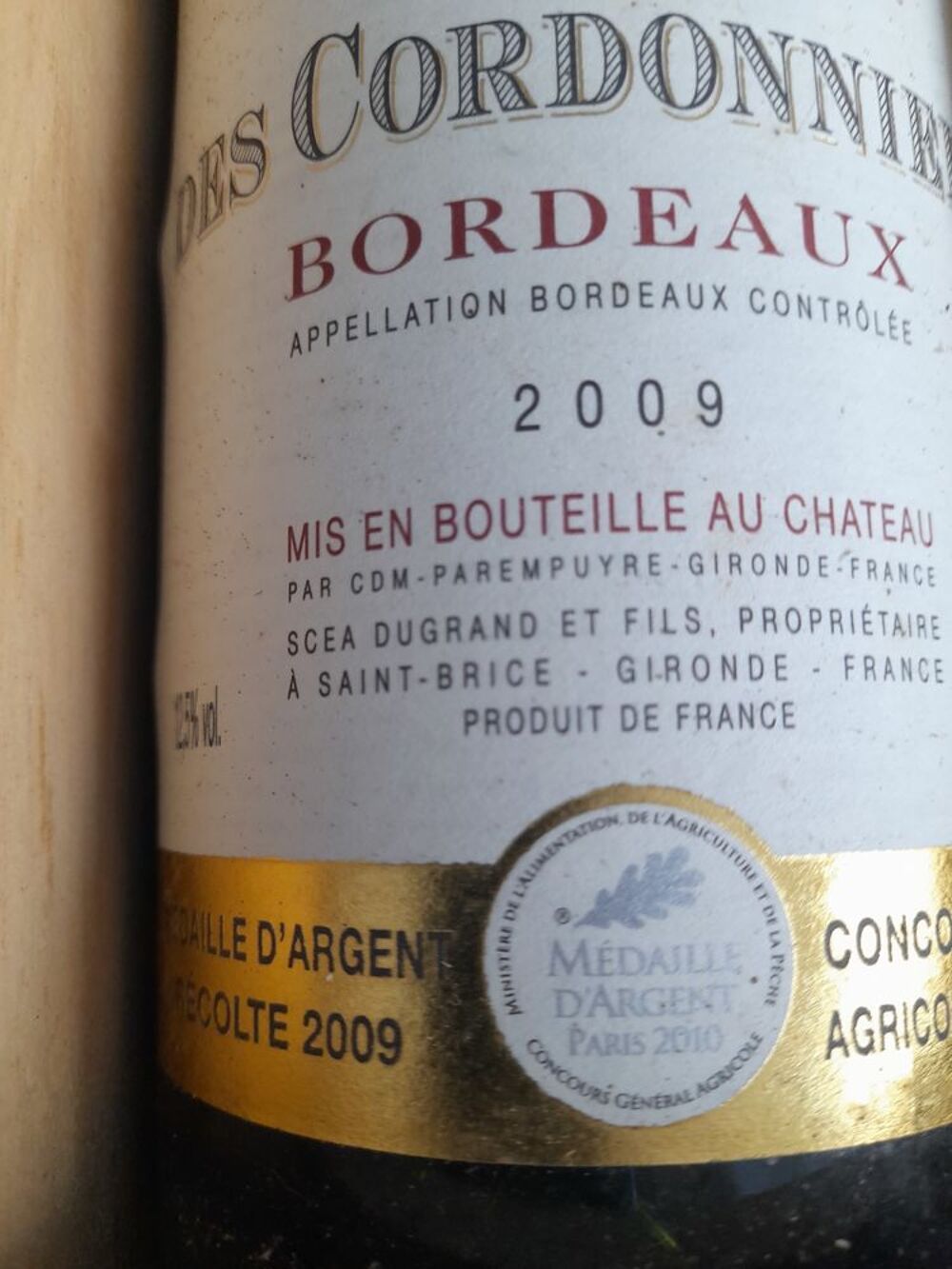 Coffret de Vins de Bordeaux 2009 M&eacute;daill&eacute;s 